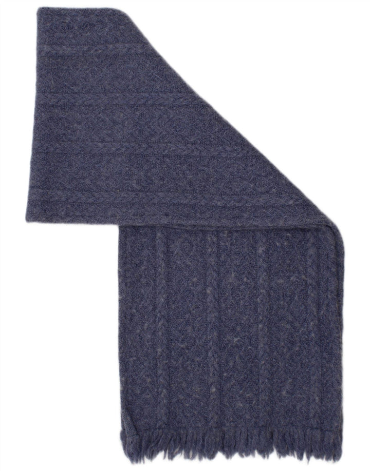 Weave of The Irish Écharpe rectangulaire en tricot pour femme Taille unique Bleu Laine Hiver