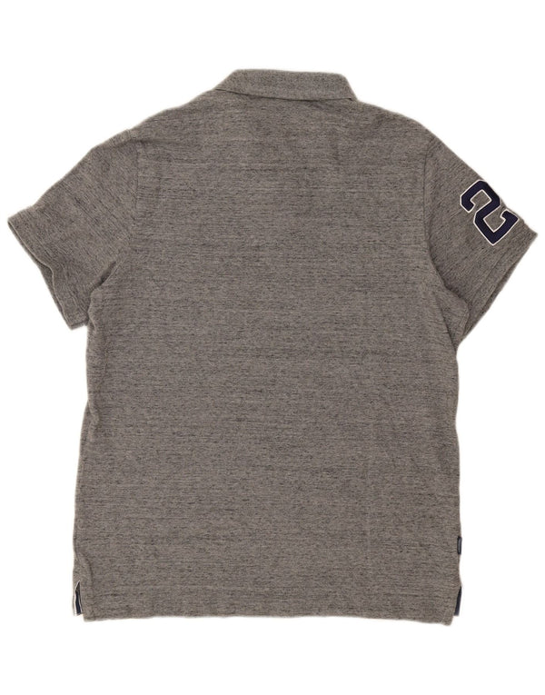 Superdry Polo Graphique Homme 3XL Gris Moucheté Coton