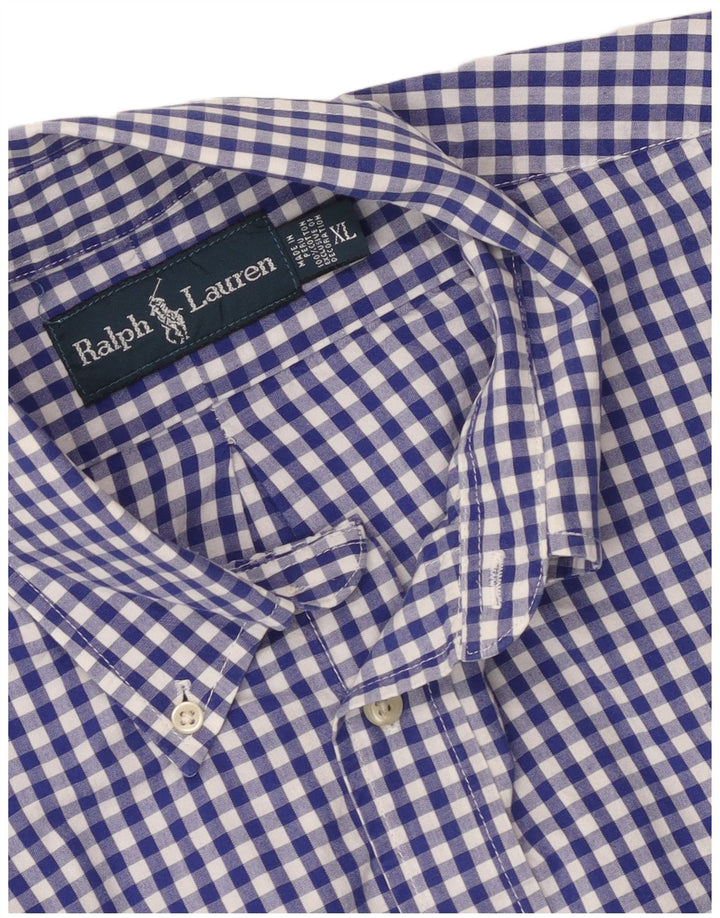 Ralph Lauren Chemise Homme XL Bleu Vichy Coton