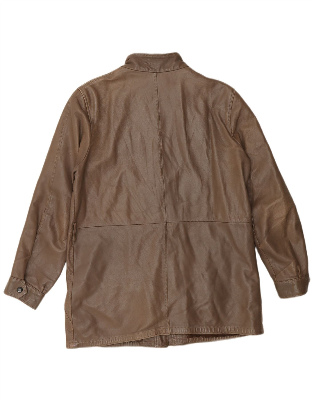 Cristiano Di Thiene Veste en cuir pour femme UK 14 Cuir marron moyen