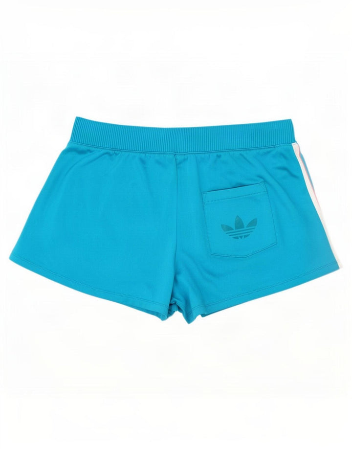 Adidas Short de sport pour femme UK 10 Petit Bleu Polyester