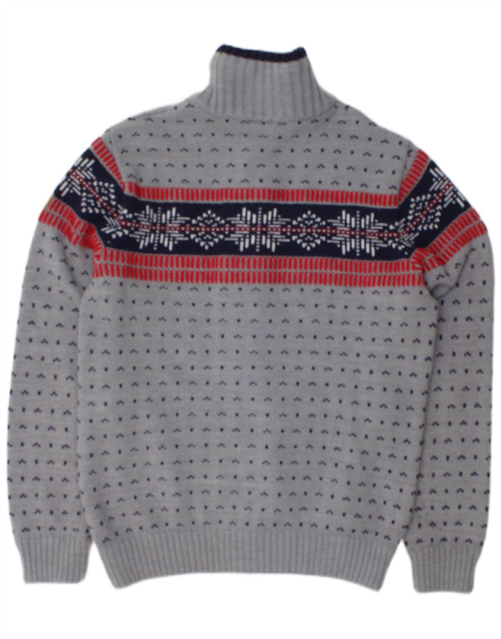 CMP Cardigan entièrement zippé pour homme IT 50 Gris moyen Fair Isle Acrylique