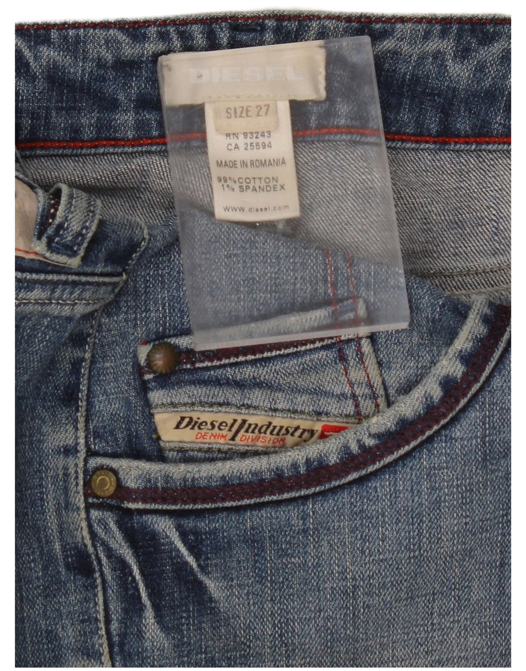 DIESEL Femme Mini Jupe En Jean W27 Petit Bleu Coton