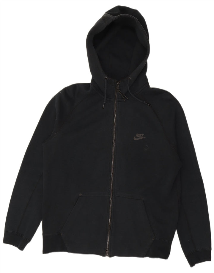 Nike Sweat à capuche zippé pour homme en coton noir moyen