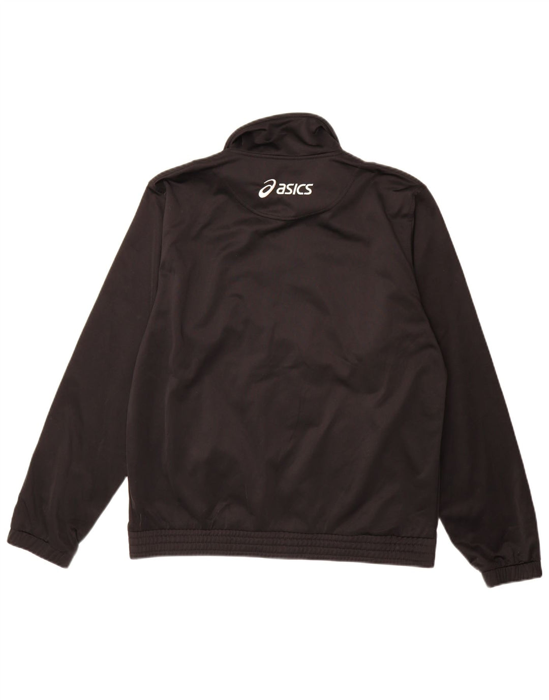 Asics Veste de survêtement pour homme Large Noir Colorblock Polyester