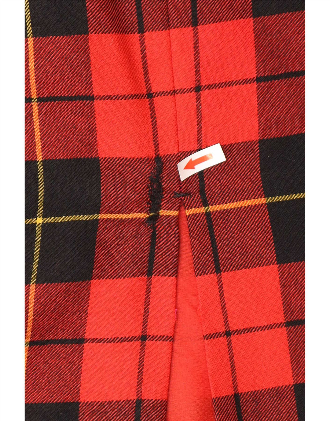 jupe crayon femme vintage W30 Carreau rouge moyen