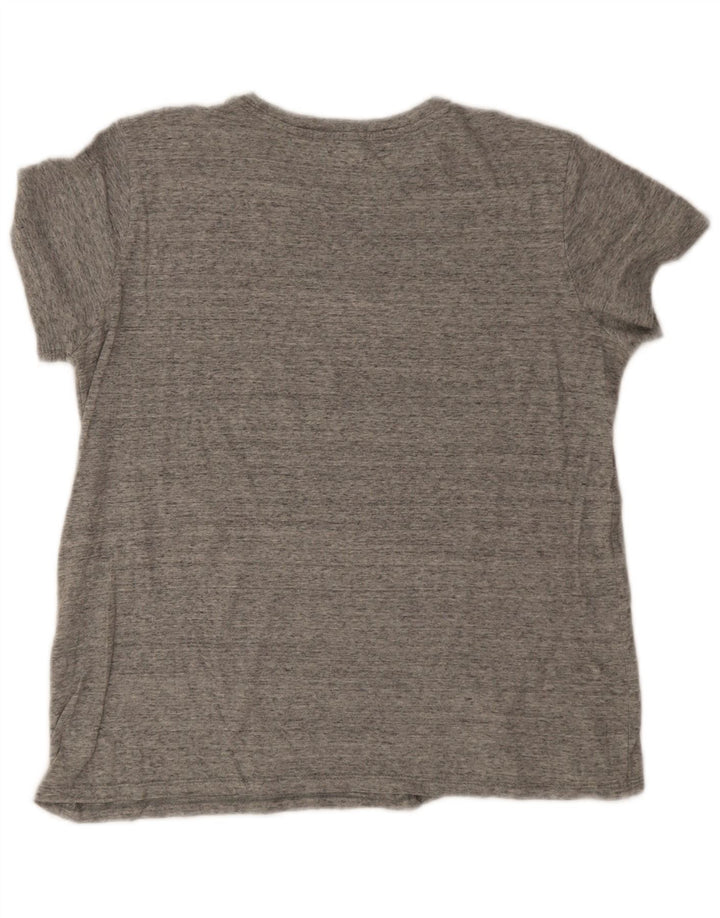Levi's T-Shirt Graphique Femme UK 14 Gris Moyen Logo Moucheté