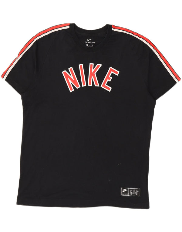 Nike T-shirt graphique pour homme XL en coton color block noir
