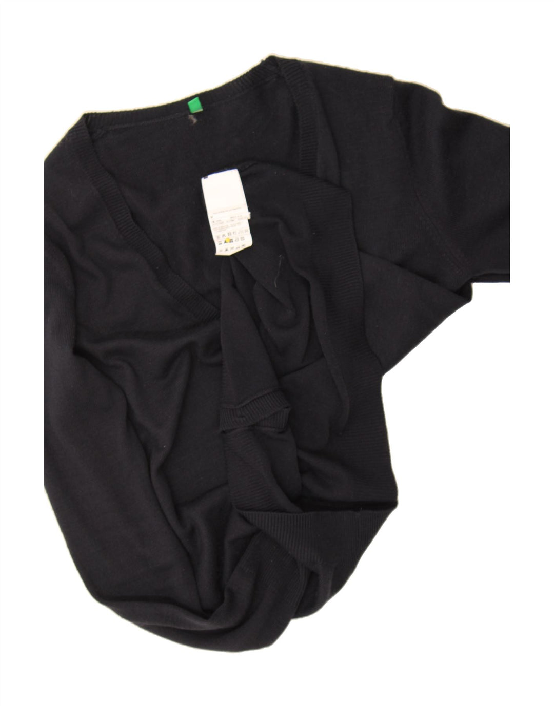 BENETTON Womens Cardigan Sweater UK 12 Medium Navy Blue Acrylic Vintage Benetton and Second-Hand Benetton from Messina Hembry 