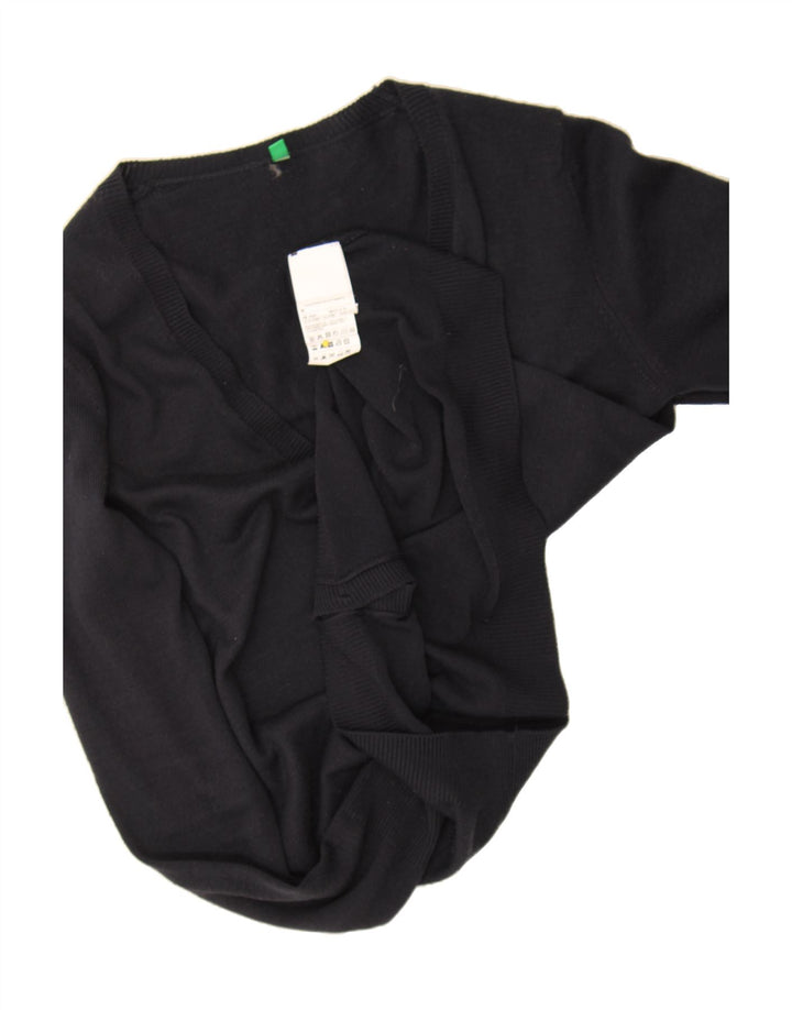 BENETTON Womens Cardigan Sweater UK 12 Medium Navy Blue Acrylic Vintage Benetton and Second-Hand Benetton from Messina Hembry 