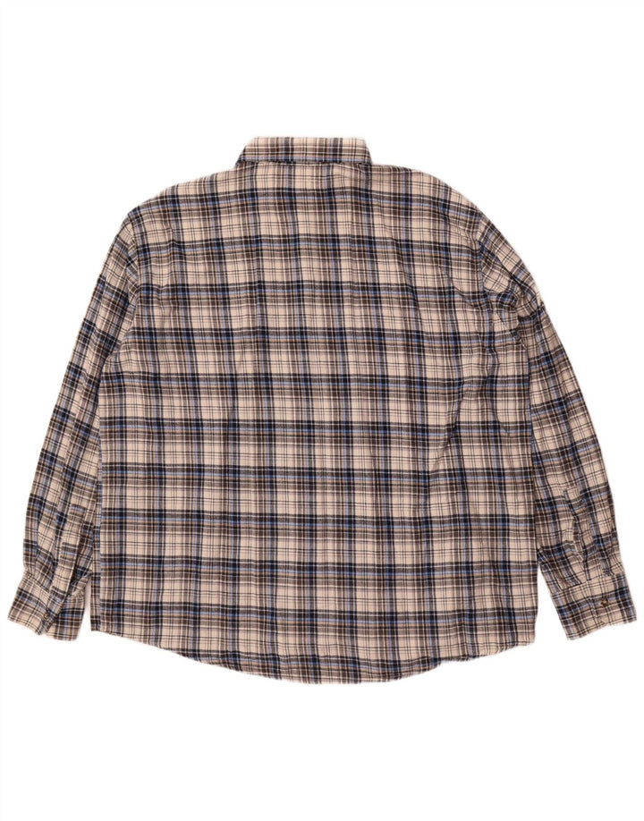 Sea Barrier Chemise en flanelle pour homme 2XL Gris à carreaux en coton