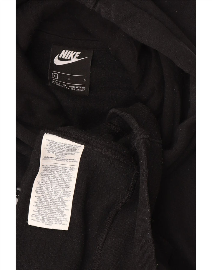 Nike Pull à capuche graphique pour homme Grand coton noir