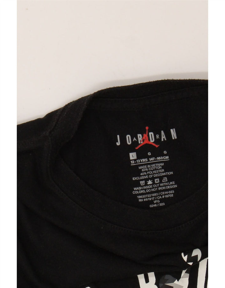 JORDAN T-Shirt Graphique Garçon 12-13 Ans Grand Noir Coton