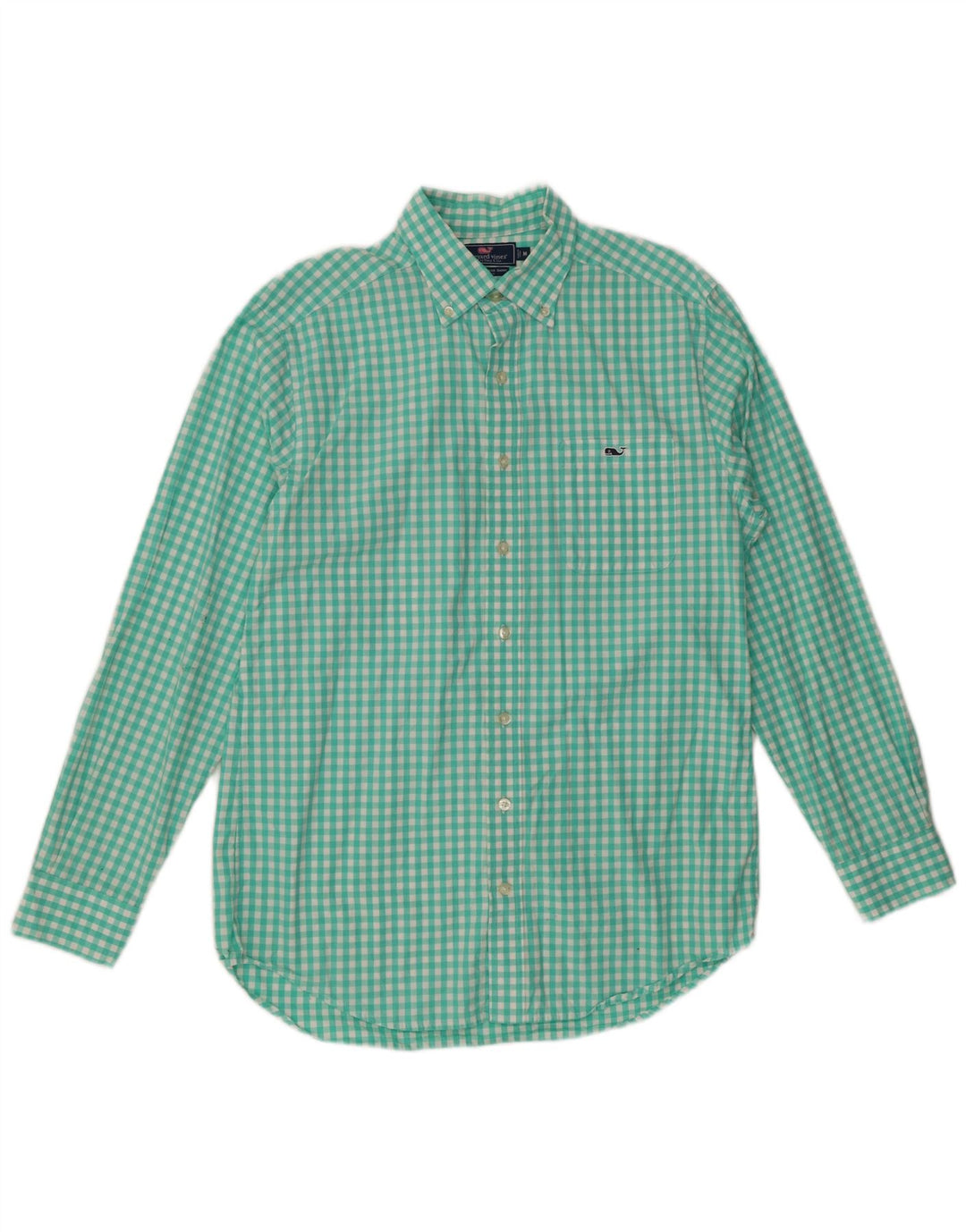 VINEYARD VINES Chemise cintrée pour homme en coton vichy turquoise moyen