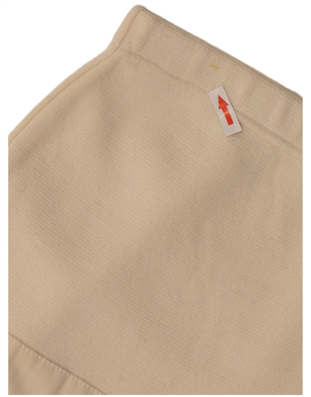 vintage Femme Tricot Midi Jupe W32 Grand Blanc Cassé