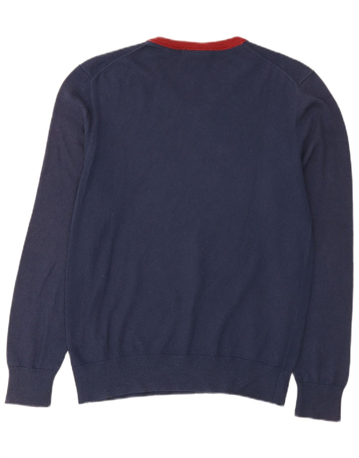 Timberland Pull col V pour homme en coton bleu marine Petit