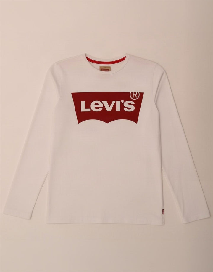 Levi's Haut graphique à manches longues pour garçon 15-16 ans Blanc Coton