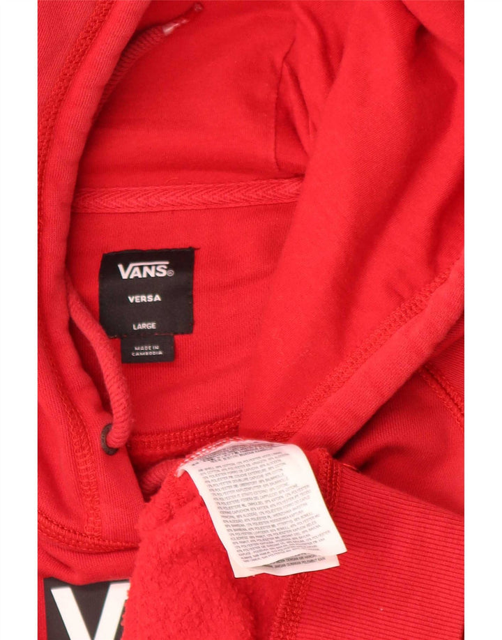 Vans Pull à capuche Versa Graphic pour homme en coton rouge Large