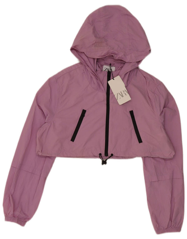 ZARA Veste de survêtement surdimensionnée à capuche pour femme UK 16 Large Rose