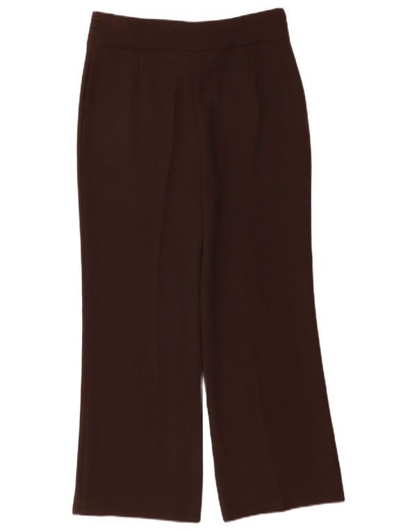 Marks & Spencer Pantalon droit décontracté pour femme UK 12 Medium W28 L27 Marron