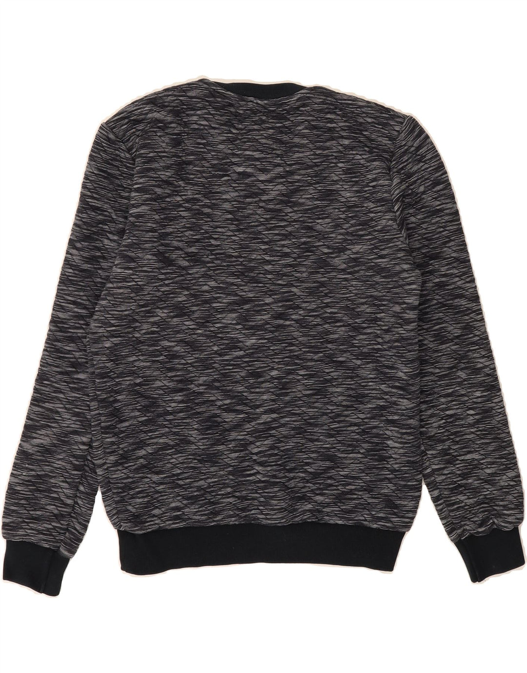 ZARA Mens Sweatshirt Jumper Small Navy Blue Chevron Cotton Vintage Zara and Second-Hand Zara from Messina Hembry 