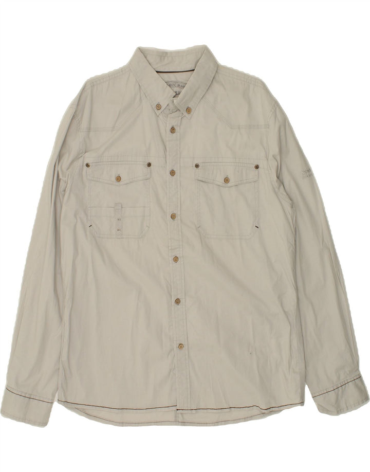 NORTHLAND Mens Graphic Shirt XL Grey Cotton Vintage Northland and Second-Hand Northland from Messina Hembry 