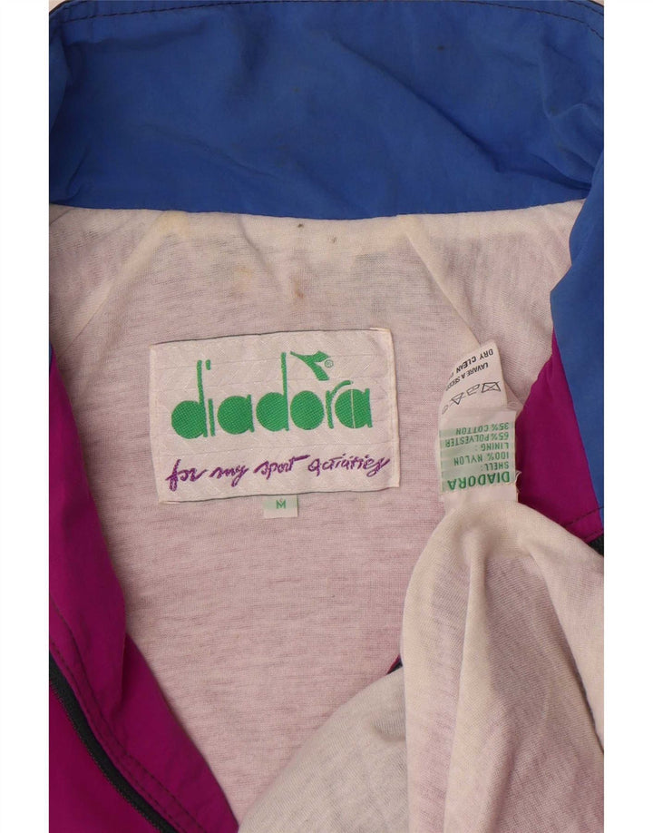 Diadora Veste de Survêtement Graphique Homme Rose Moyen Nylon Colorblock