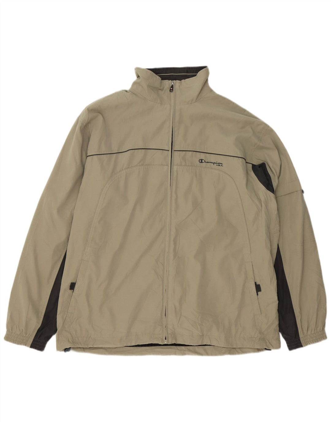 Champion Veste de Pluie Homme UK 44 2XL Kaki Colourblock Polyester