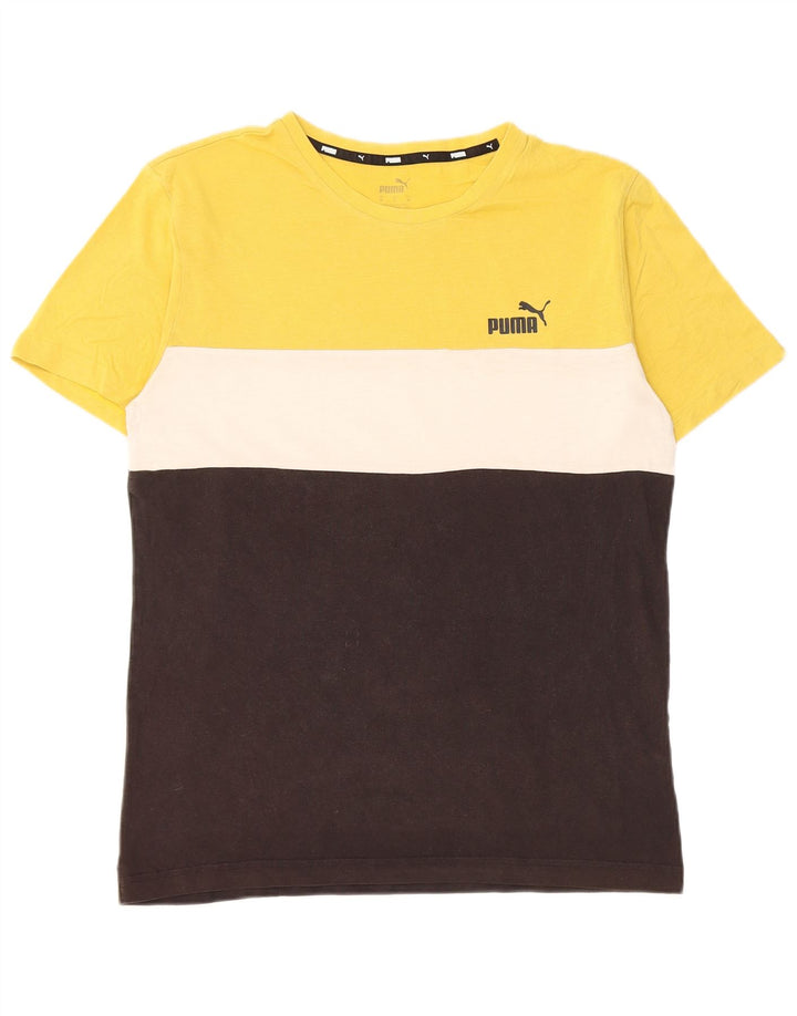 Puma T-Shirt Top Homme Multicolore Colourblock Cotton