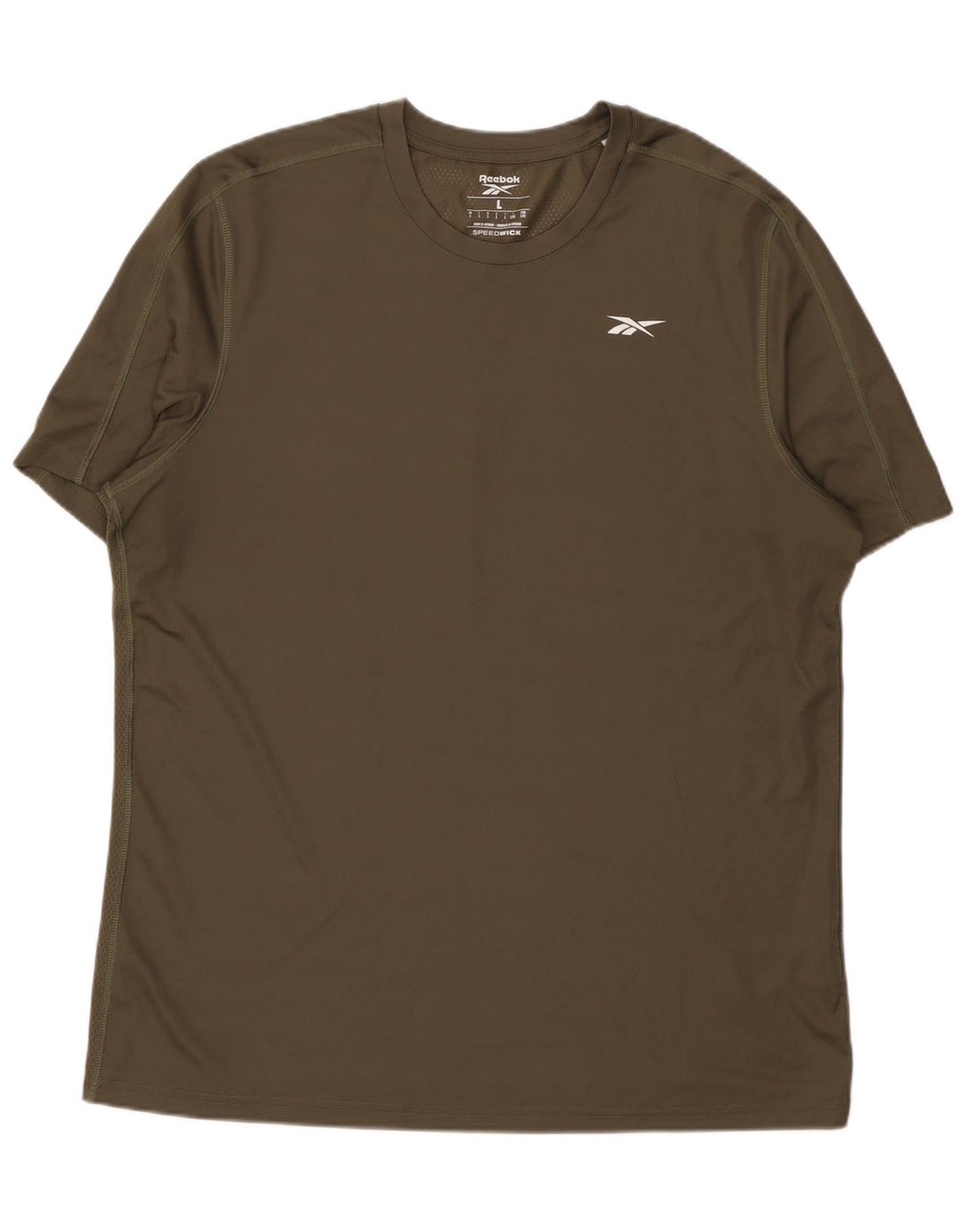 Reebok T-Shirt Homme Haut Large Kaki Polyester
