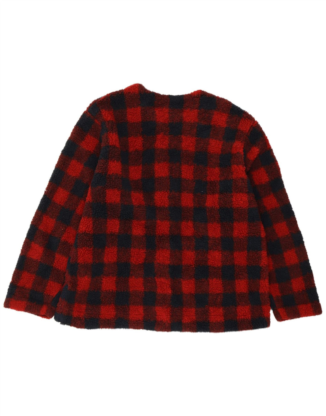 LEE Veste polaire surdimensionnée pour femme UK 18 XL Rouge à carreaux Polyester