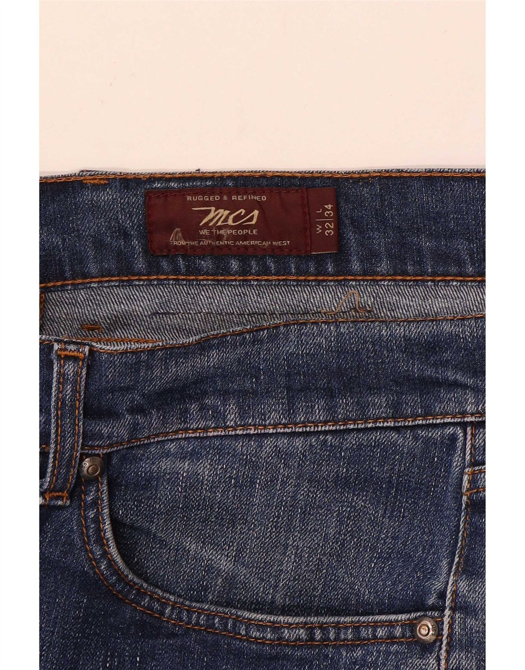 Marlboro Classics Jean droit pour homme W32 L32 Bleu