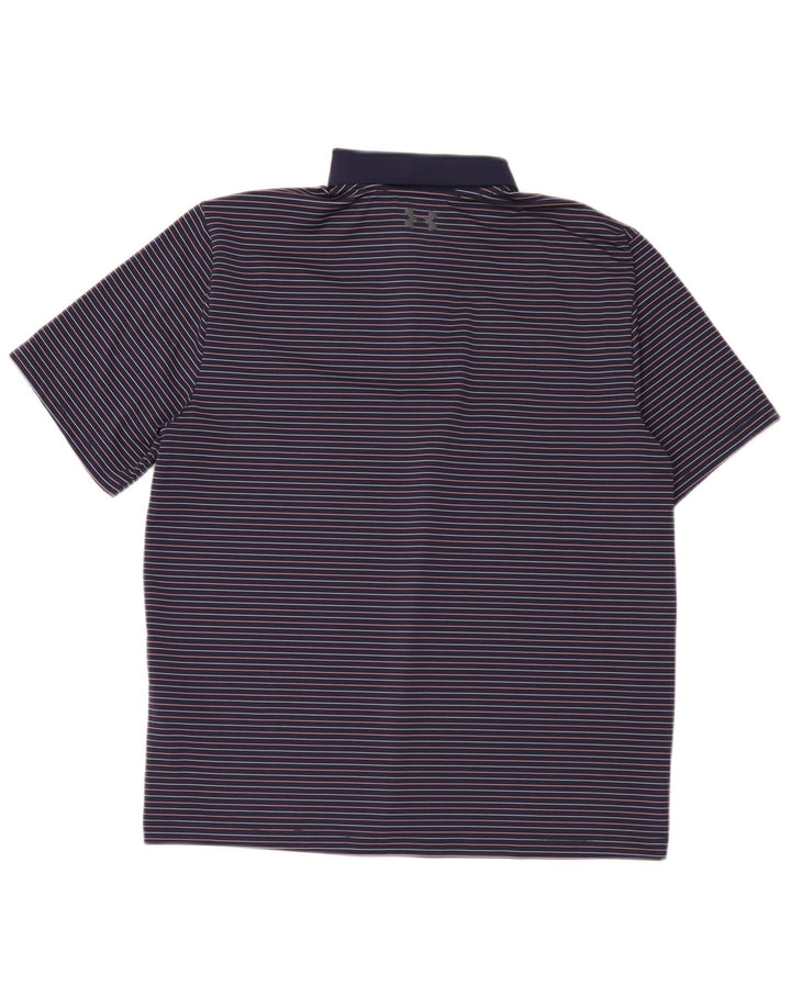 Under Armour Polo Homme Grande Rayure Bleu Marine Polyester