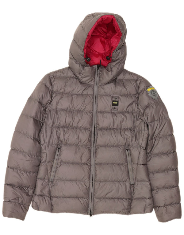Blauer Veste matelassée à capuche pour femme UK 44 Gris moyen Polyamide