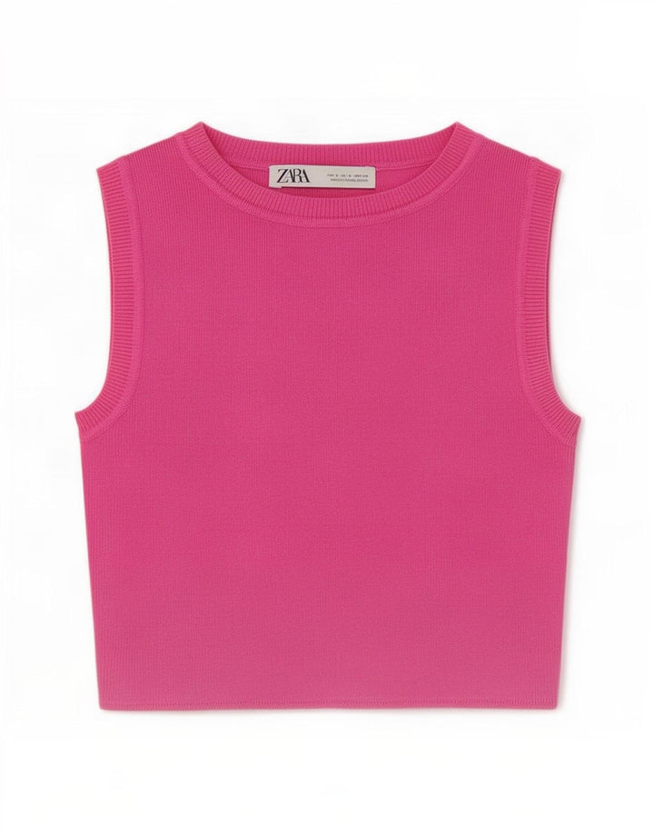 Zara Femme Débardeur UK 10 Petit Rose