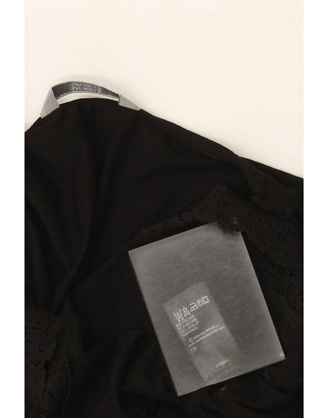 Marks & Spencer Chemisier à manches 3/4 pour femme UK 14 Medium Noir Viscose