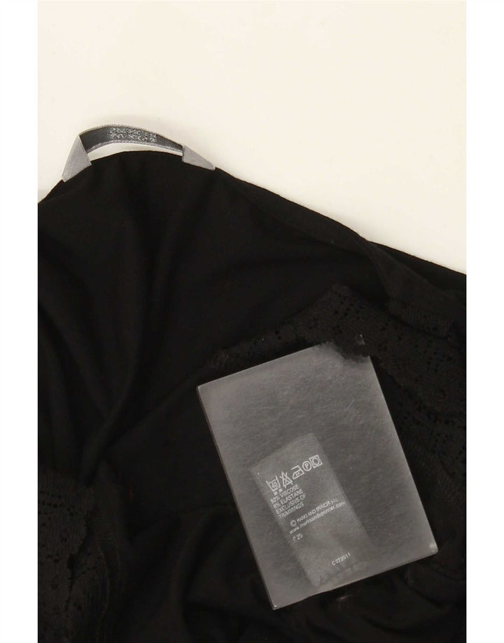 Marks & Spencer Chemisier à manches 3/4 pour femme UK 14 Medium Noir Viscose
