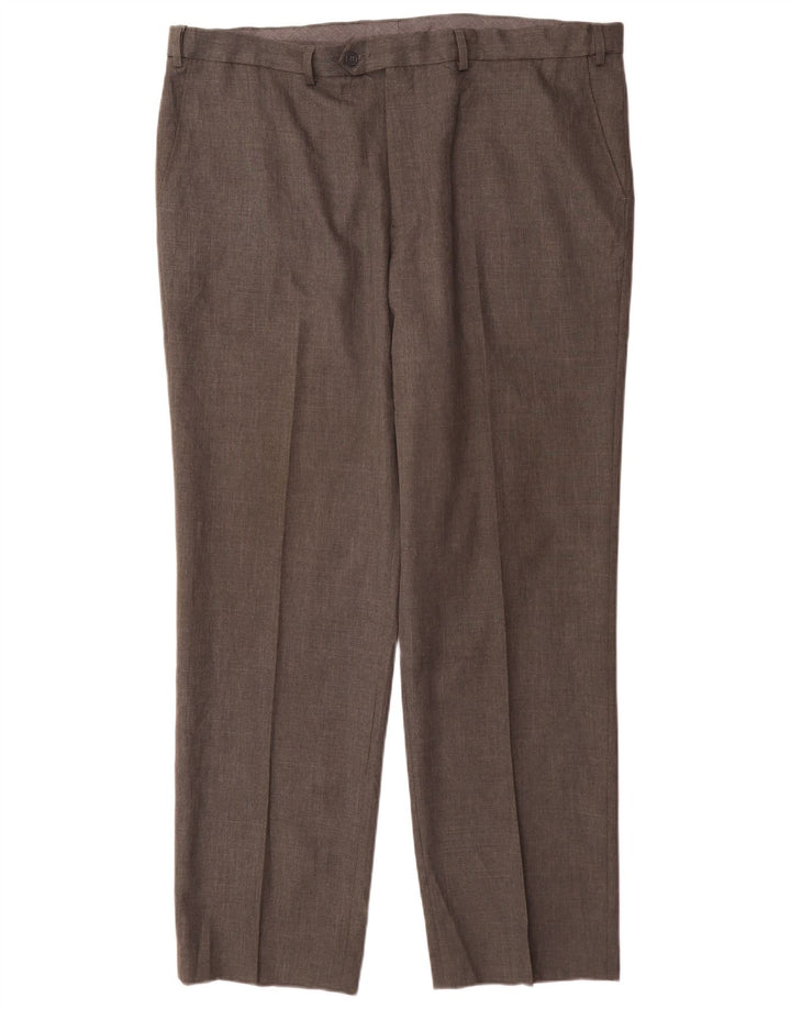 Marks & Spencer Pantalon de costume droit coupe droite pour homme W42 L33 Gris