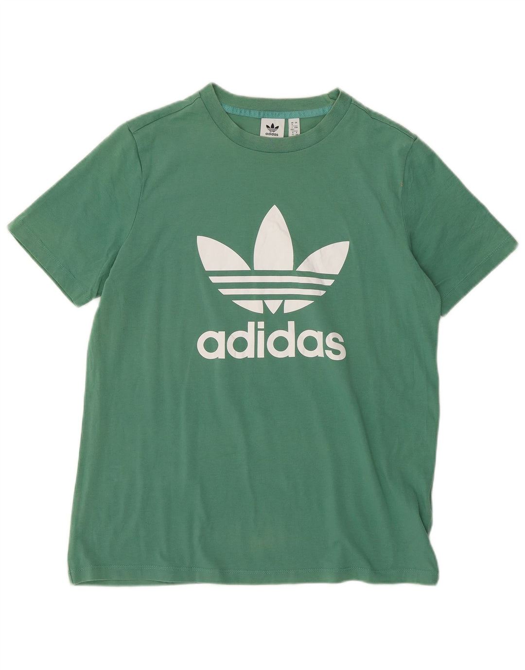 ADIDAS T-shirt graphique pour femme UK 16 Grand coton vert