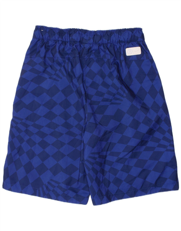 NIKE Short de sport graphique pour garçon 13-14 ans XL Bleu Géométrique Polyester