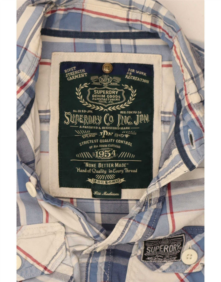 Superdry Chemise en Flanelle Homme Bleu Moyen Carreaux