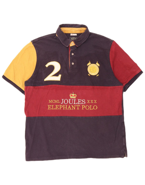 Joules Polo Graphique Coupe Classique Homme Large Bleu Marine Colorblock