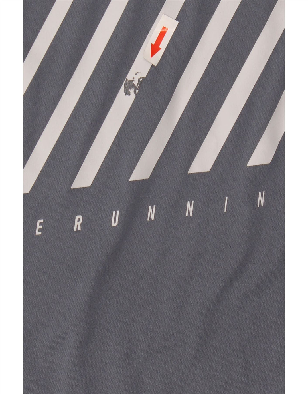 Nike Hommes Dri Fit Graphic T-Shirt Top XL Gris Rayé Polyester