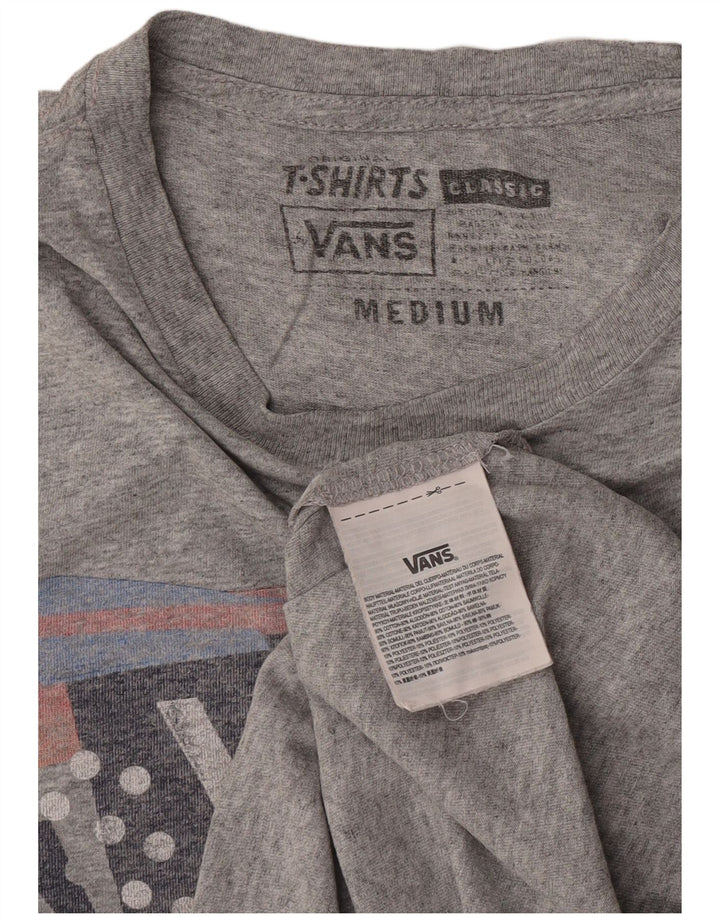 Vans T-Shirt Graphique Homme Gris Moyen Moucheté Coton