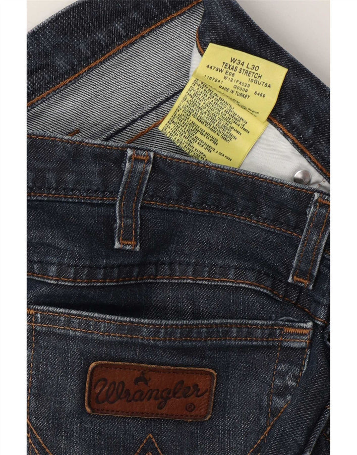 Wrangler Jean Droit Texas Stretch Homme W34 L30 Bleu Coton