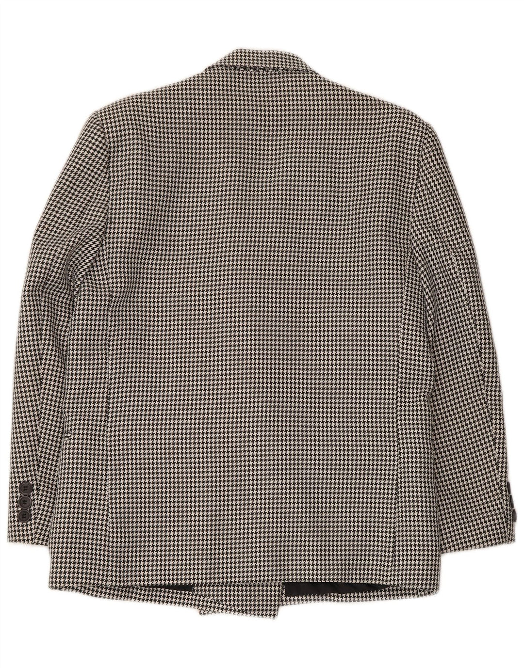 CLASSIC Veste blazer double boutonnage pour femme UK 14 Grand pied-de-poule noir