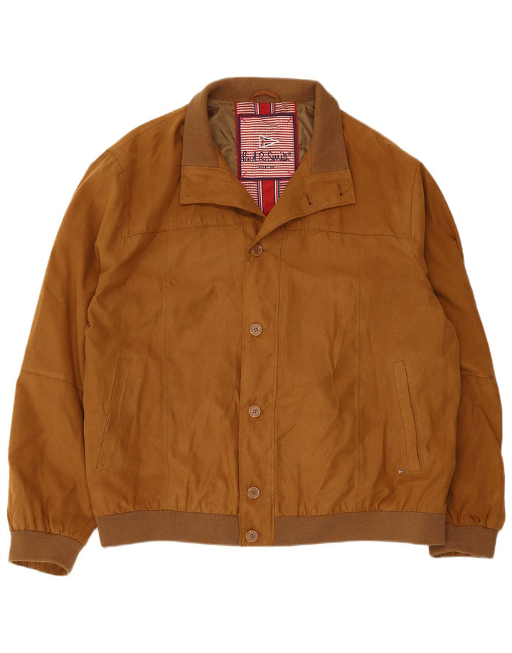 Veste Bomber Homme Vintage IT 54 2XL Beige Polyester