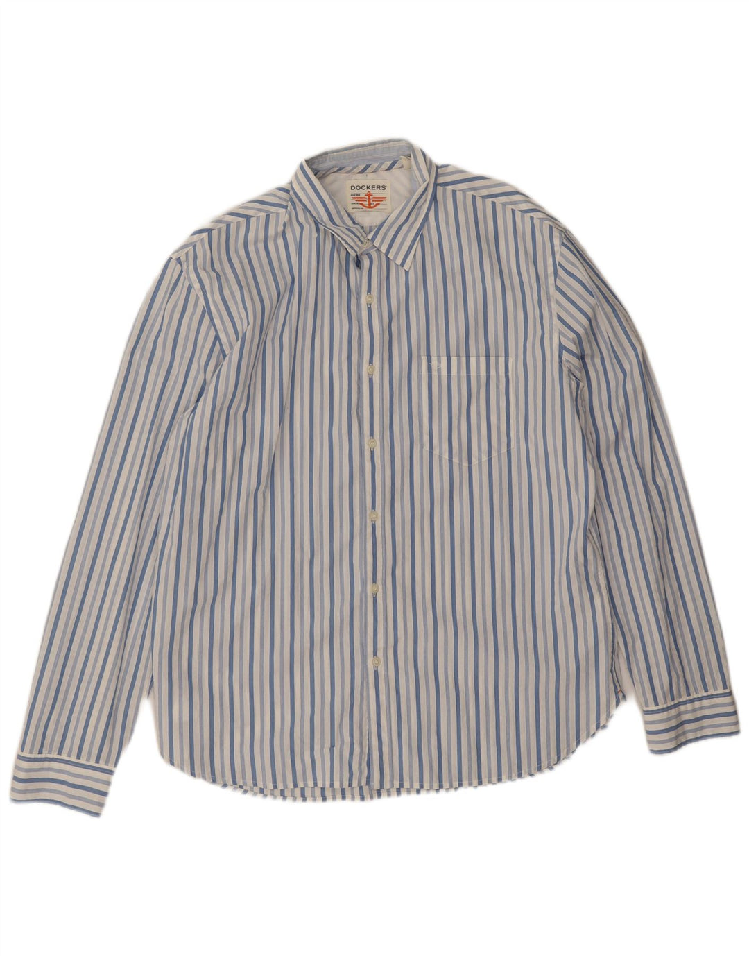 Dockers Chemise Homme XL Bleu Rayure Coton