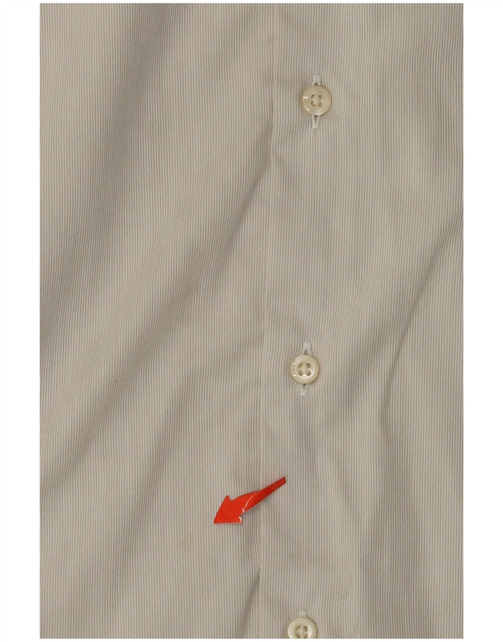 HUGO BOSS Chemise homme Taille 43 17 XL Off White Pinstripe