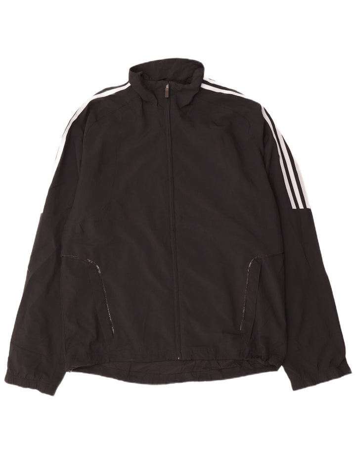 Adidas Veste de Survêtement Climalite Homme Noir Moyen Colorblock